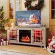 58inch Fireplace TV Stand and 18inch Electric Fireplace Gray