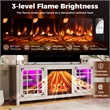 58inch Fireplace TV Stand and 18inch Electric Fireplace Gray