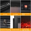 28.5inch Fireplace Electric Embedded Insert Heater Glass Black