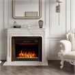 23inch 750 with 1500W 5000 BTU Electric Fireplace Insert with Timer Black