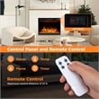 23inch 750 with 1500W 5000 BTU Electric Fireplace Insert with Timer Black