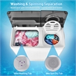 26lbs Portable Semi automatic Washing Machine withBuilt in Drain Pump Gray