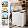 26lbs Portable Semi automatic Washing Machine withBuilt in Drain Pump Gray