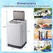 Portable Washing Machine 11 LBS Full Automatic Washer Machine Gray