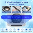 Portable Washing Machine 11 LBS Full Automatic Washer Machine Gray