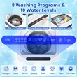 Portable Washing Machine 11 LBS Full Automatic Washer Machine White
