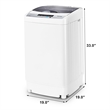 Portable Compact Washing Machine Spin Washer Drain Pump 8 Water Level Gray