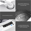 Portable Compact Washing Machine Spin Washer Drain Pump 8 Water Level Gray