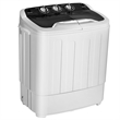 13lbs Portable Semi Automatic Twin Tub Wash Machine Black