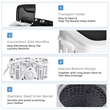 13lbs Portable Semi Automatic Twin Tub Wash Machine Black