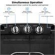 13lbs Portable Semi Automatic Twin Tub Wash Machine Black