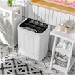 13lbs Portable Semi Automatic Twin Tub Wash Machine Black
