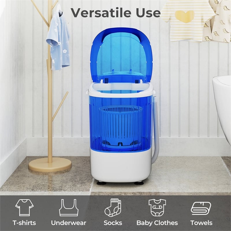 Portable Washing Machine 5.5 lbs Washer with Removable Spin Dry Tub Blue