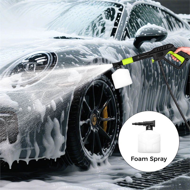 Ironmax Electric Pressure Washer with 4 Nozzles and Wheels Green