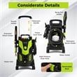 Ironmax Electric Pressure Washer with 4 Nozzles and Wheels Green