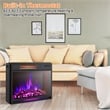25inch Electric Fireplace Freestanding and Recessed Heater Black