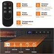 25inch Electric Fireplace Freestanding and Recessed Heater Black