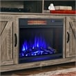 25inch Electric Fireplace Freestanding and Recessed Heater Black