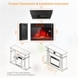 25inch Electric Fireplace Freestanding and Recessed Heater Black