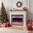 23 inch Infrared Quartz Electric Fireplace Insert with Remote Control Silver