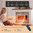 23 inch Infrared Quartz Electric Fireplace Insert with Remote Control Silver
