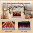 23 inch Infrared Quartz Electric Fireplace Insert with Remote Control Silver