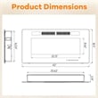 42 Inches Ultra Thin Electric Fireplace Wall Mounted and Fireplace Black