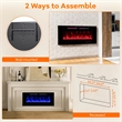 42 Inches Ultra Thin Electric Fireplace Wall Mounted and Fireplace Black