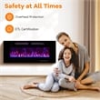 42 Inches Ultra Thin Electric Fireplace Wall Mounted and Fireplace Black