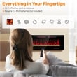 42 Inches Ultra Thin Electric Fireplace Wall Mounted and Fireplace Black