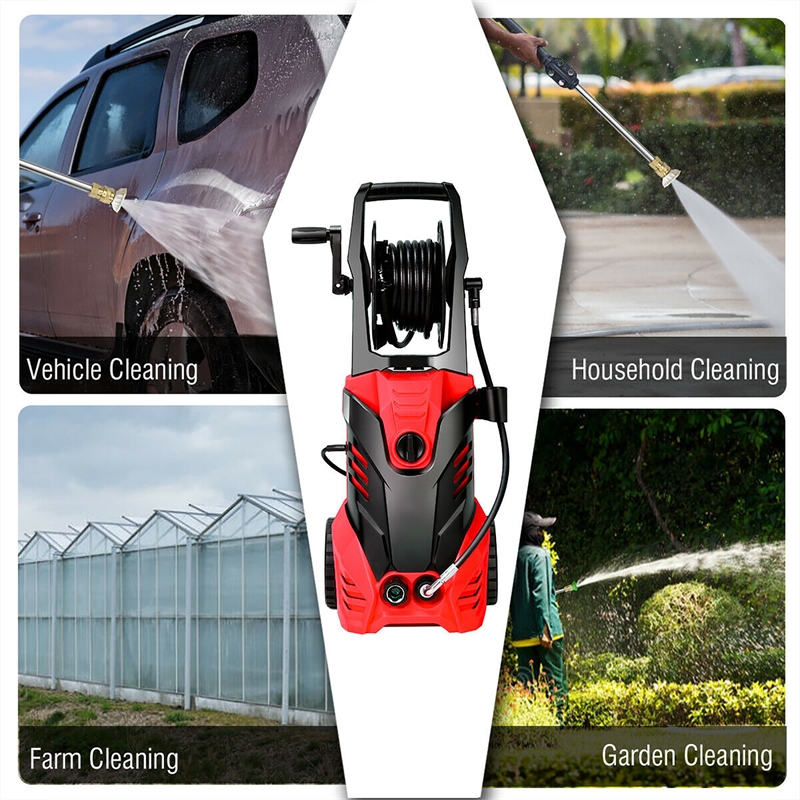 3000PSI Electric High Pressure Washer Machine 2 GPM 2000W Red