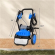 Ironmax Electric Pressure Washer with Wheels 5 Quick Connect Blue