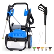 Ironmax Electric Pressure Washer with Wheels 5 Quick Connect Blue