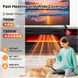 36inch 5000 BTU Electric Fireplace with Strips Remote Crystal Stones Black