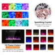 30inch Electric Indoor Fireplace Recessed Ultra Thin Wall Mounted Heater Black