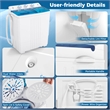 Twin Tub Portable Washing Machine with Drain Pump Timer Control Blue