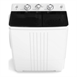 Twin Tub Portable Washing Machine with Drain Pump Timer Control Black