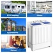 17.6 lb Portable Mini Compact Twin Tub Washing Machine Washer Spin Dryer White