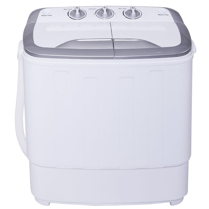 Compact Mini Twin Tub 8lbs Washing Machine White