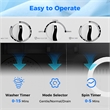 Portable Washing Machine 17.6 lbs Twin Tub Laundry Washer with Drain Pump Grey