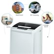 Portable Full Automatic Laundry Washing Machine 8.8lbs Spin Washer Gray