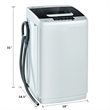 Portable Full Automatic Laundry Washing Machine 8.8lbs Spin Washer Gray