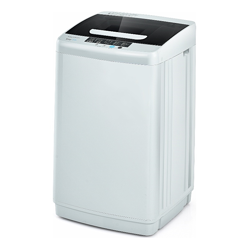 Portable Full Automatic Laundry Washing Machine 8.8lbs Spin Washer Gray