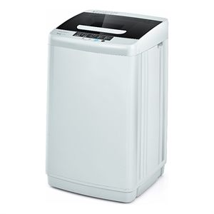 Portable Full Automatic Laundry Washing Machine 8.8lbs Spin Washer Gray