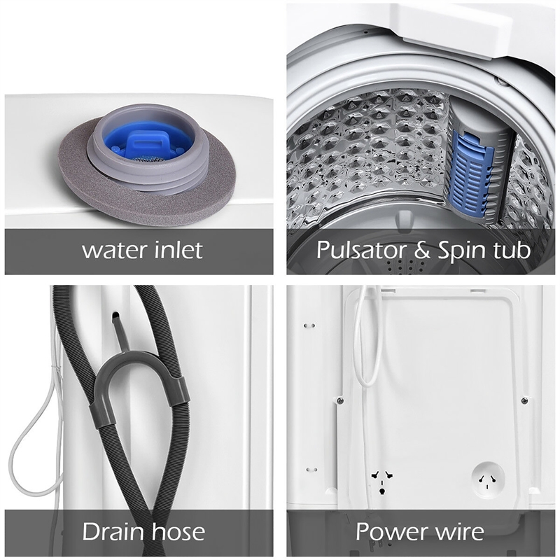Full Automatic Laundry Wash Machine Washer Spinner Drain Pump White