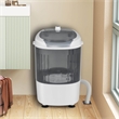 Portable Mini Counter Top Washing Machine 5.5lbs Spin Basket Laundry Gray