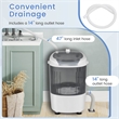 Portable Mini Counter Top Washing Machine 5.5lbs Spin Basket Laundry Gray
