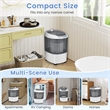 Portable Mini Counter Top Washing Machine 5.5lbs Spin Basket Laundry Gray