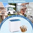 Compact Mini Portable Twin Tub Washing Machine 20 Lbs Washer Spinner Blue