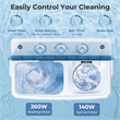 Compact Mini Portable Twin Tub Washing Machine 20 Lbs Washer Spinner Blue